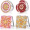 4 Pcs Diamond Painting Compact Mirror DIY Painting Pocket Portable Folding Purse Mirror for Women Diamond Art Mom Gifts for Mother's Day Nurse Week Party Favors(Bright Mandala)